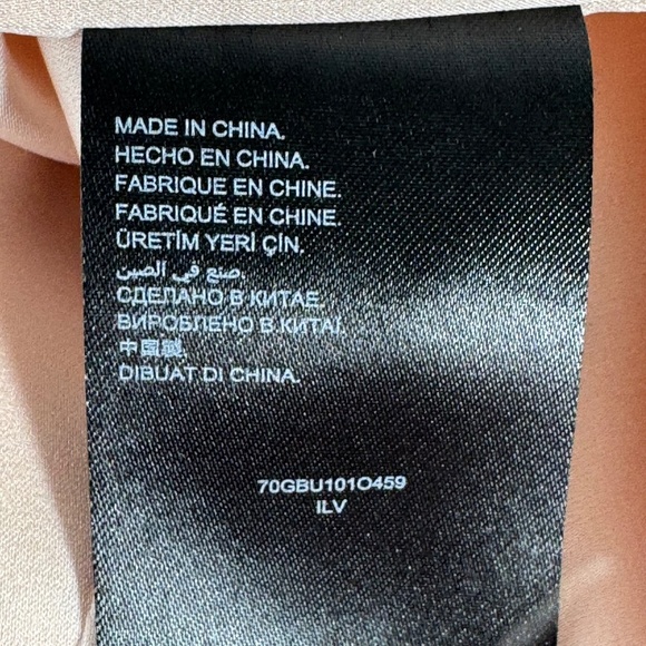 Bebe Elise Pale Pink Crepe Fitted Peplum Flutter Sleeve  Mini Dress Sz 00 - Picture 5 of 7